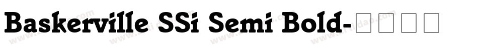 Baskerville SSi Semi Bold字体转换